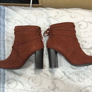 Atmosphere Rust Heeled Boots
